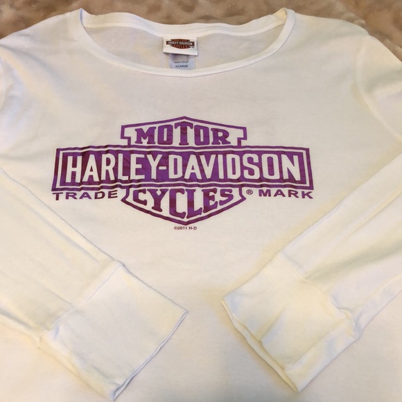Harley Davidson Long Sleeve Pullover Top - Picture 7 of 8